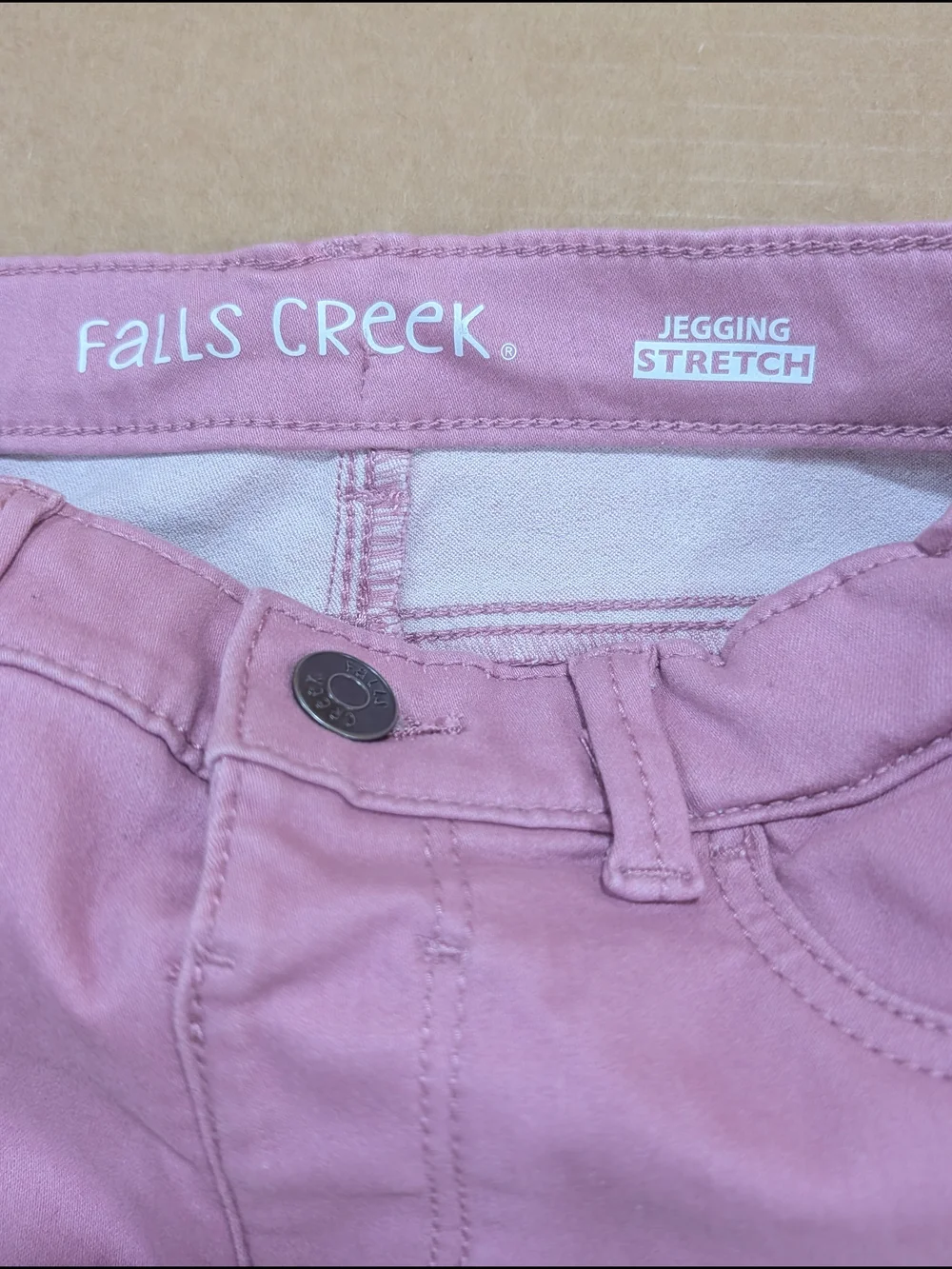 Falls Creek Girls 10\12 Pink Stretch Jeggins